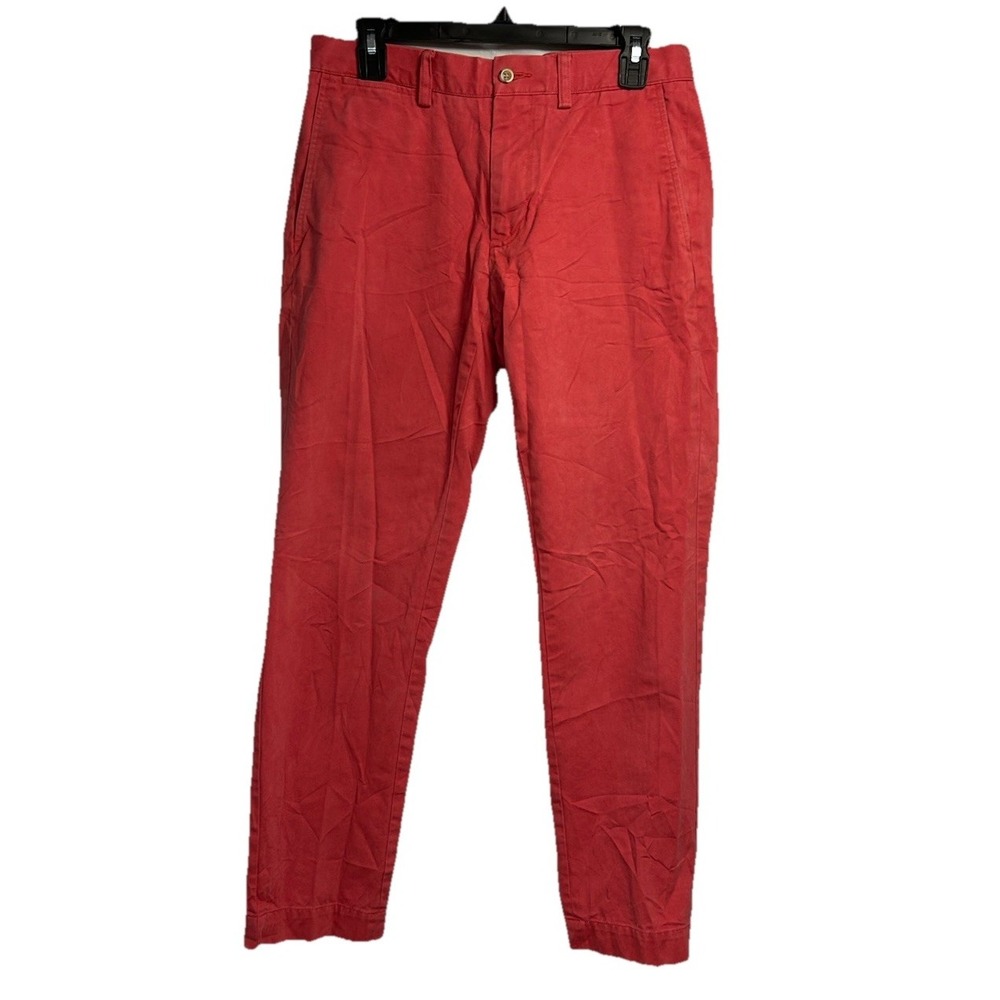 Polo‎ Ralph Lauren Chino Pants Men's 31x30 (Fits 31x29) Red Slim Fit Preppy